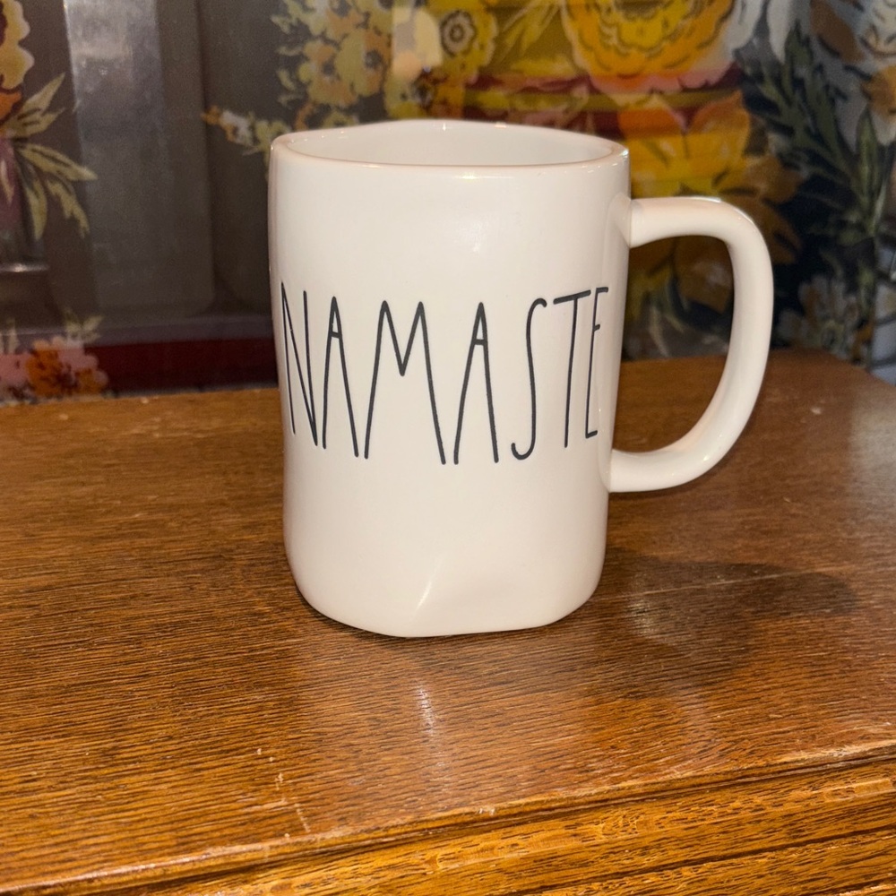 Rae Dunn Cream 'Namaste' Mug